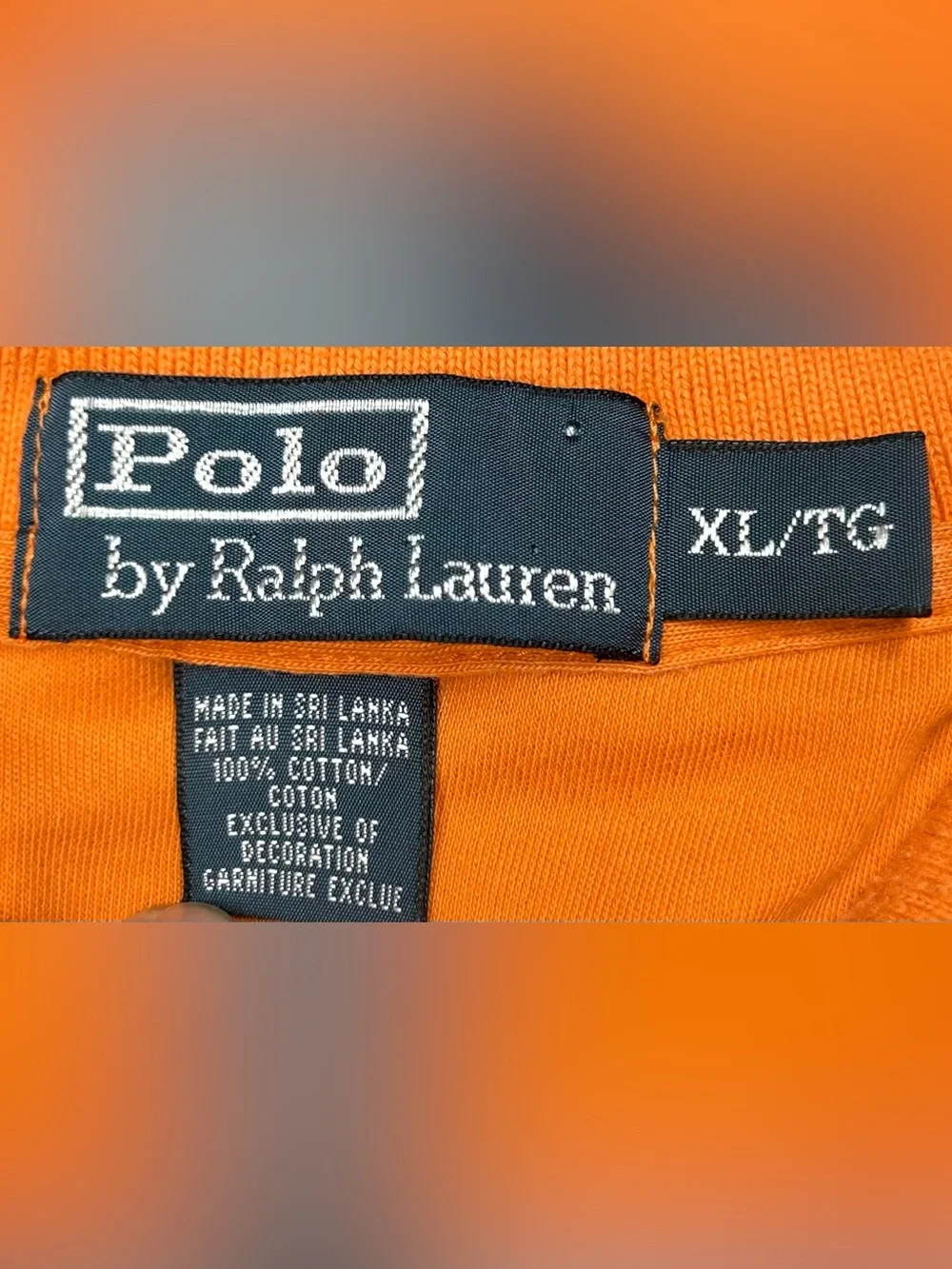 Polo Ralph Lauren Men’s Size XL Orange Classic Fit Polo Collared Shirt